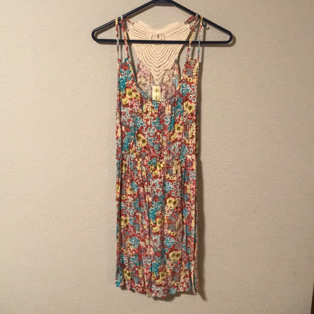 Spring mini dress with adorable back